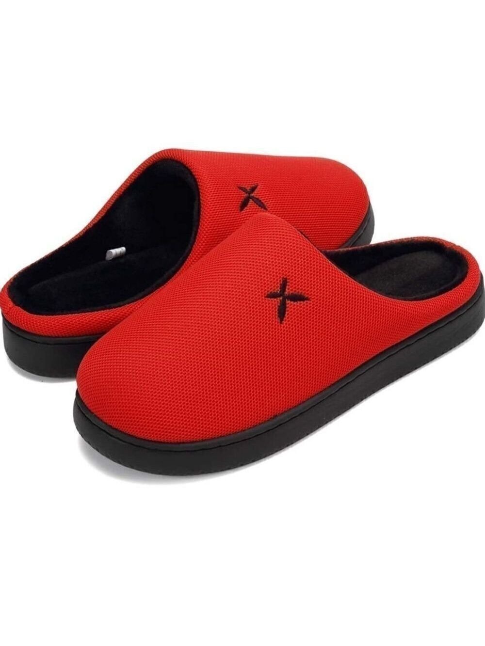 NWT Memory Foam Slippers for Women Slip on Cotton  Non-Slip Rubber Size 8-8.5 - Picture 4 of 8